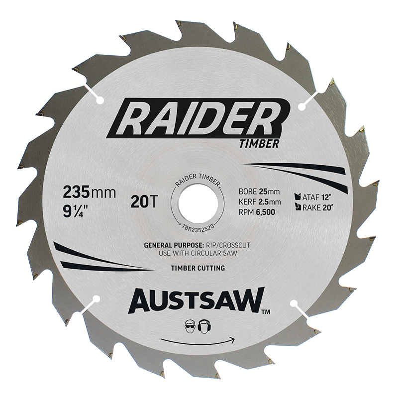 Austsaw Raider Timber Blade 235x25x20t Thin Kerf