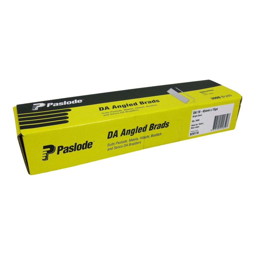 Paslode Da19 Bright Angled Brads Pack Of 3000 - 45mm