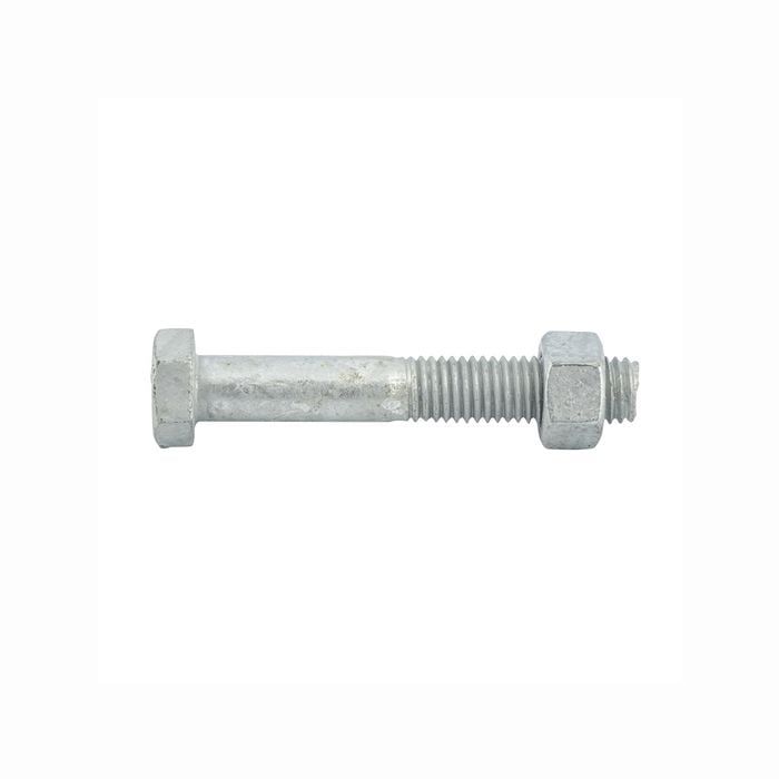 12 X 75 Galvanised Hex Head Bolt & Nut