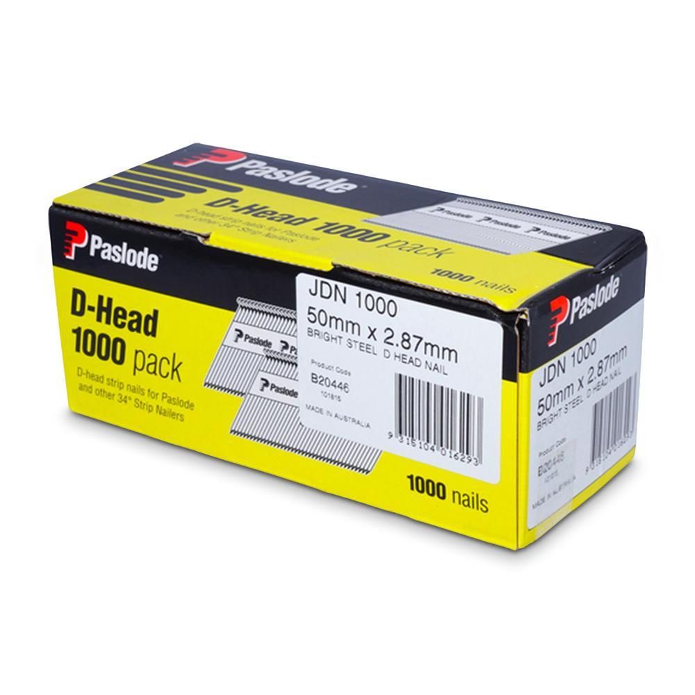 Jdn 50 X 2.87mm Bright Pack 1000 B20446 Paslode