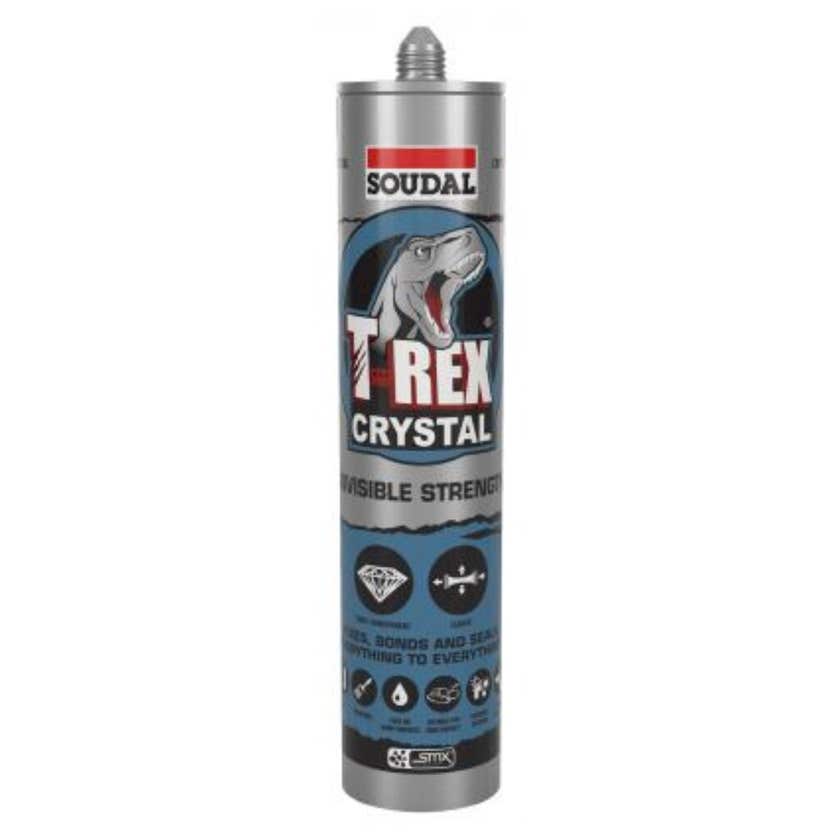 Soudal T-Rex Crystal Adhesive Sealant 290ml