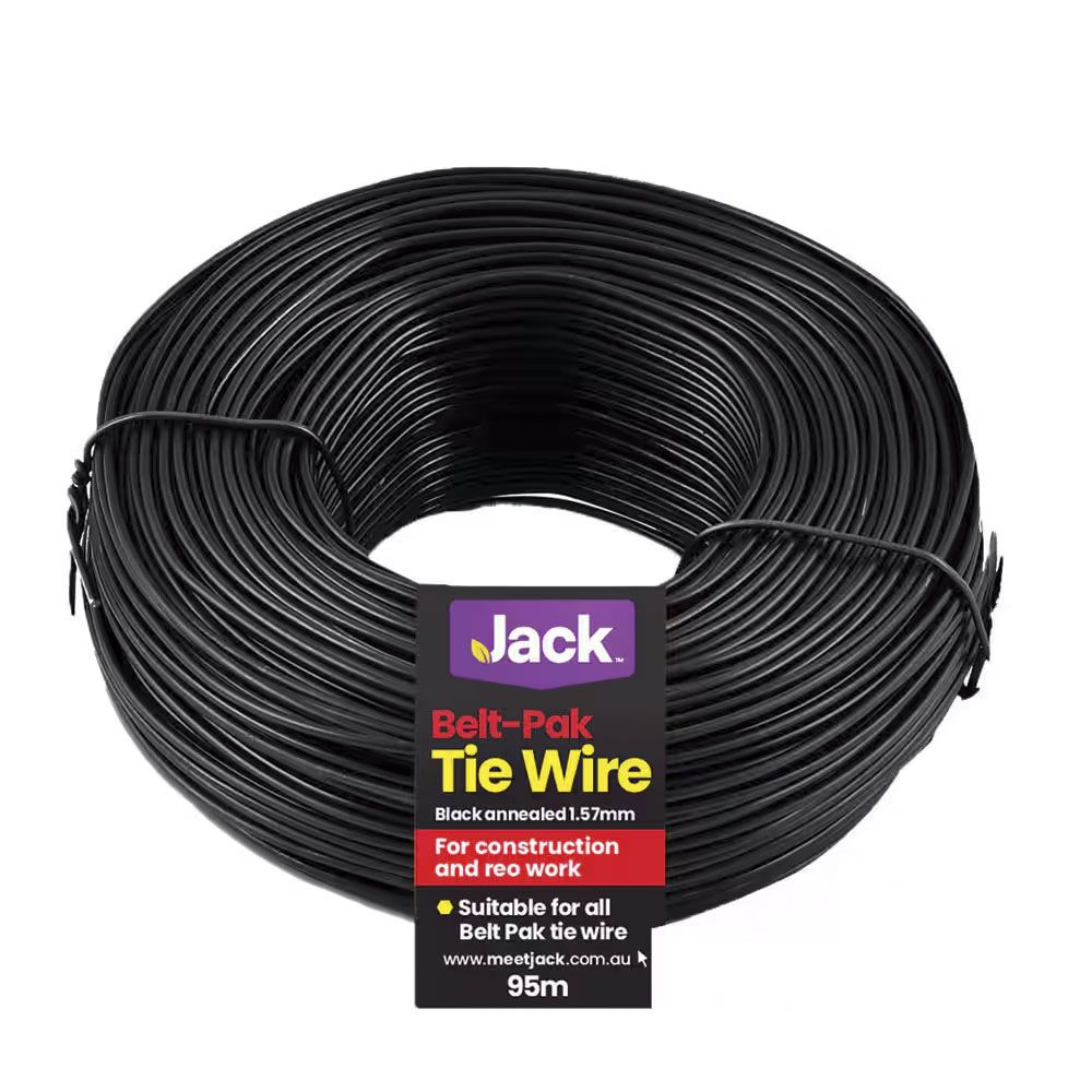 Jack - Tie Wire - Belt Pack - Black - 1.57mm X 95m - 1.5kg Coil