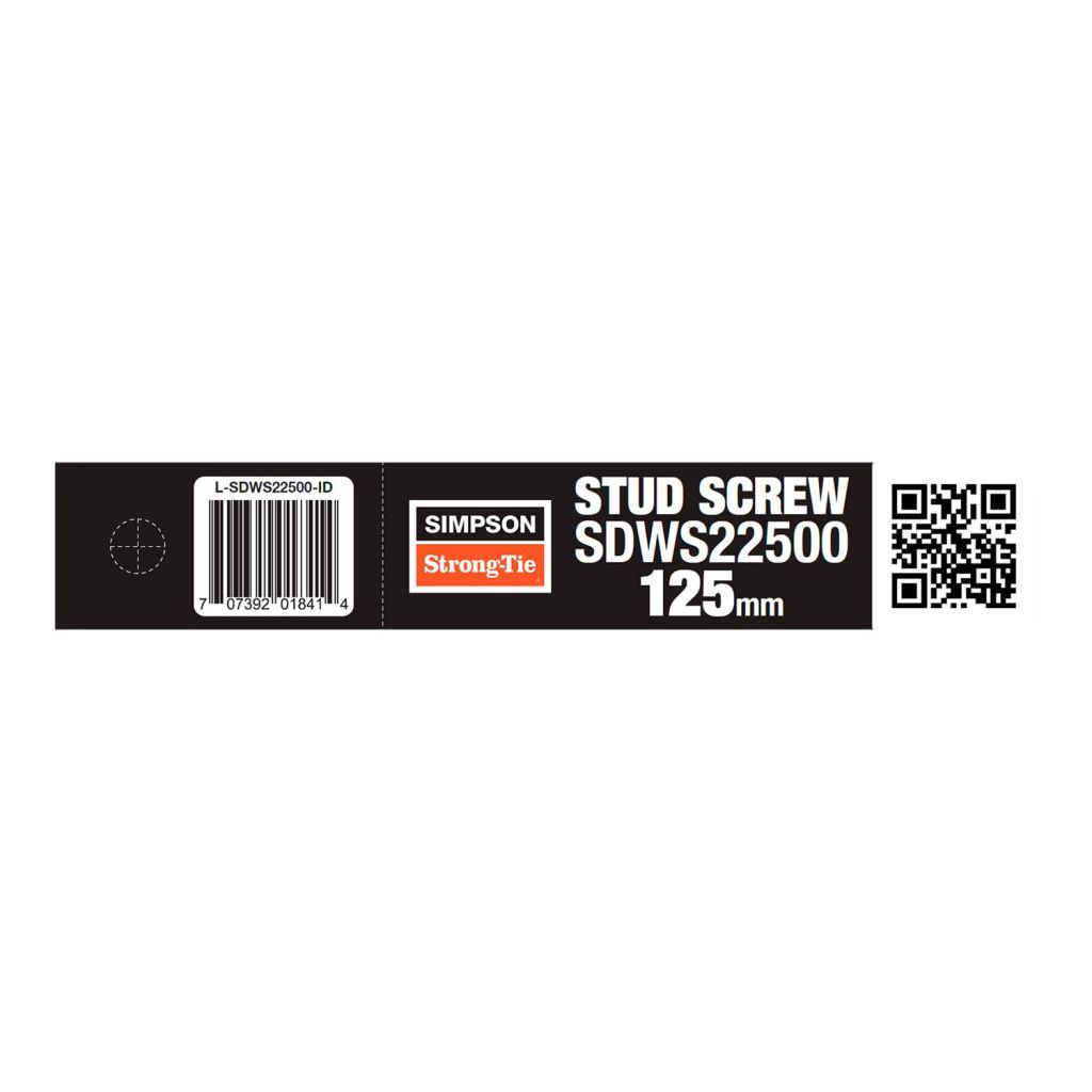 Simpson Strong-tie® Identification Sticker For Sdws22500 Timber Screw