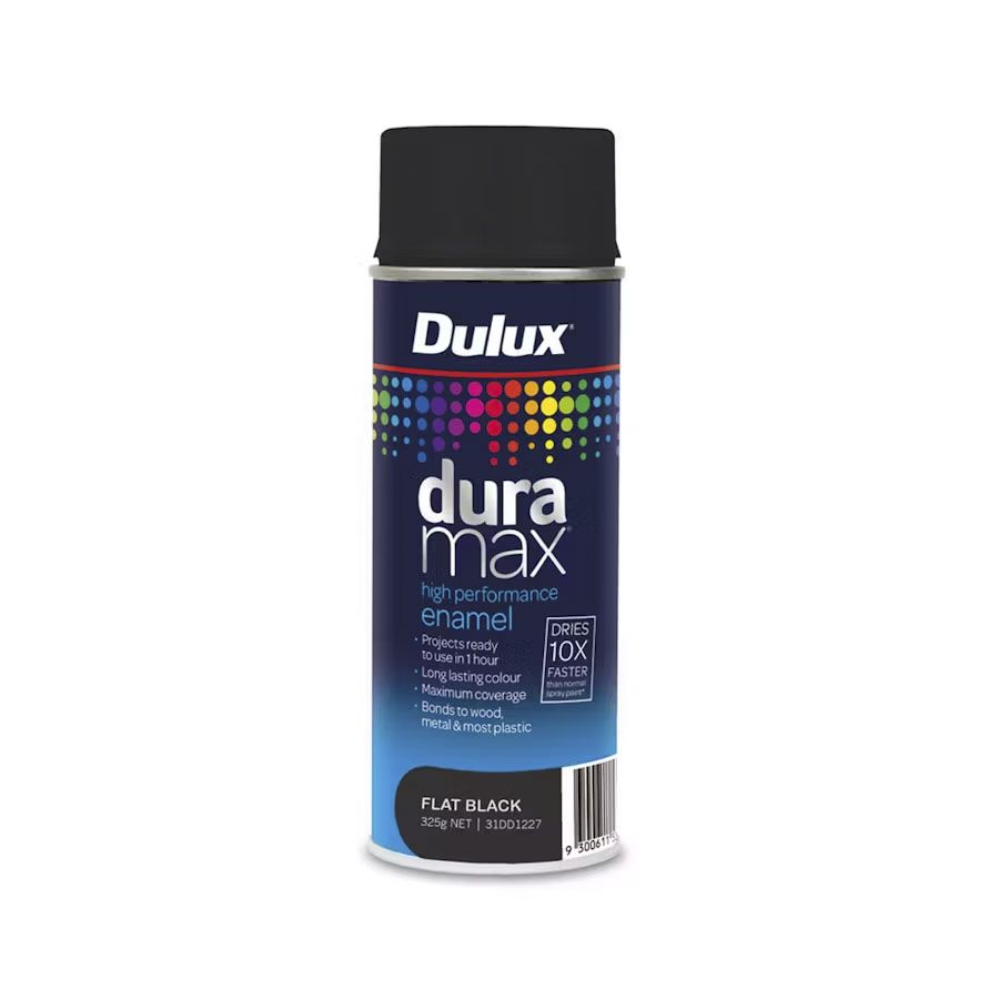 Dulux Duramax High Performance Enamel Flat Black 340g