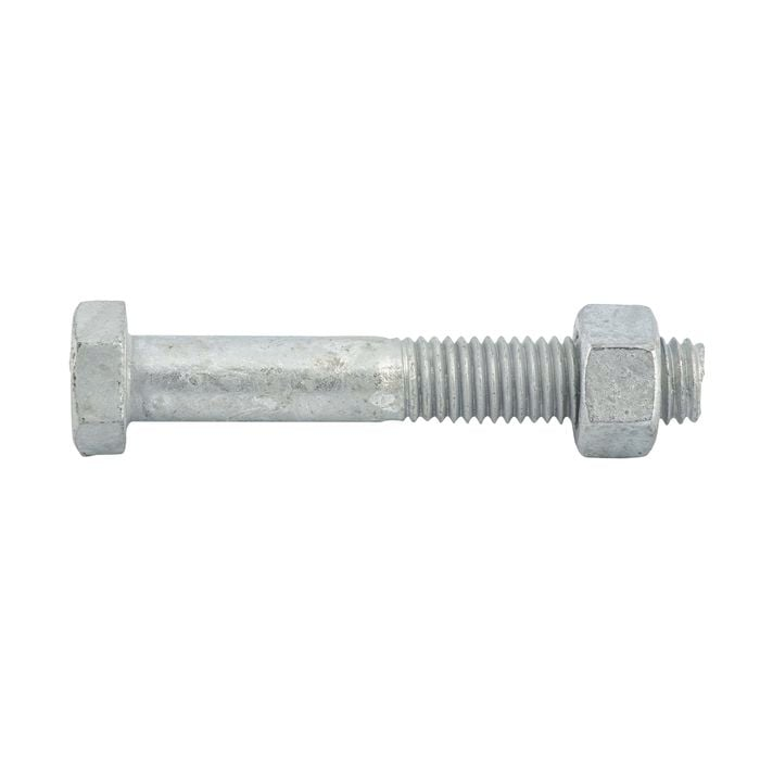 12 X 75 Galvanised Hex Head Bolt & Nut