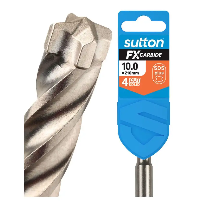 Sutton Tools Drill D638 Masonry SDS+ 4 Cut Fx-Carbide 10 x 210mm