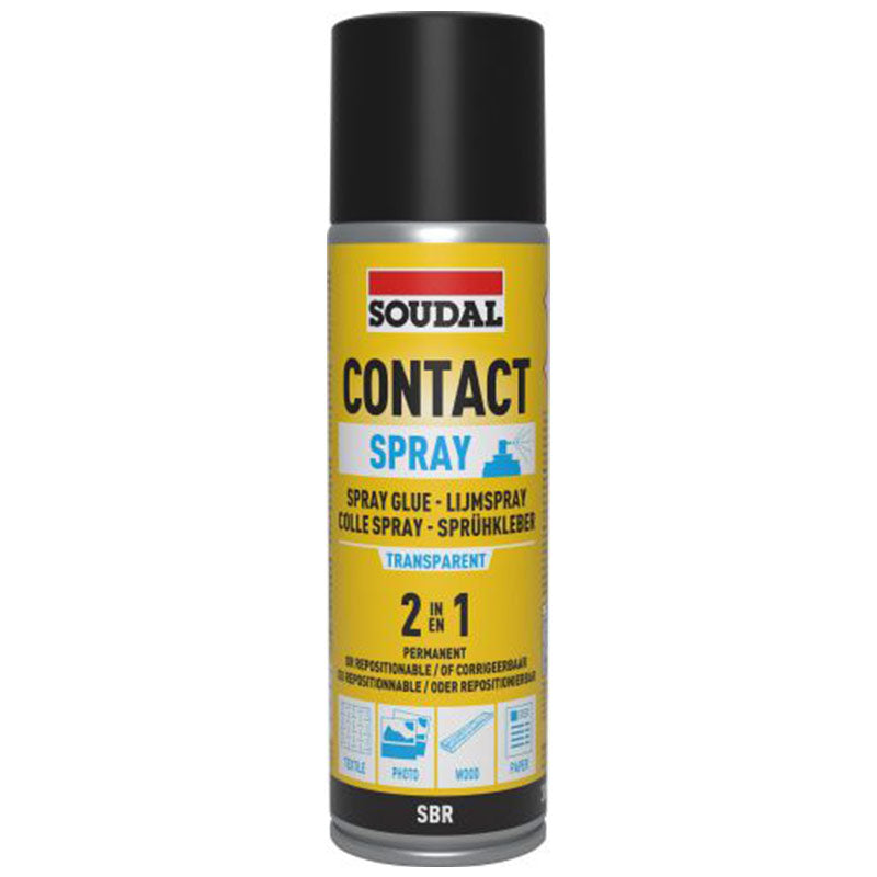 Soudal  Spray Contact Adhesive 2in1 Trans 300ml