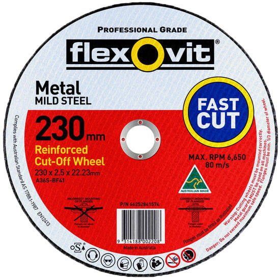 230×2.5×22.2mm Fh38 Metal Cut Off Wheel