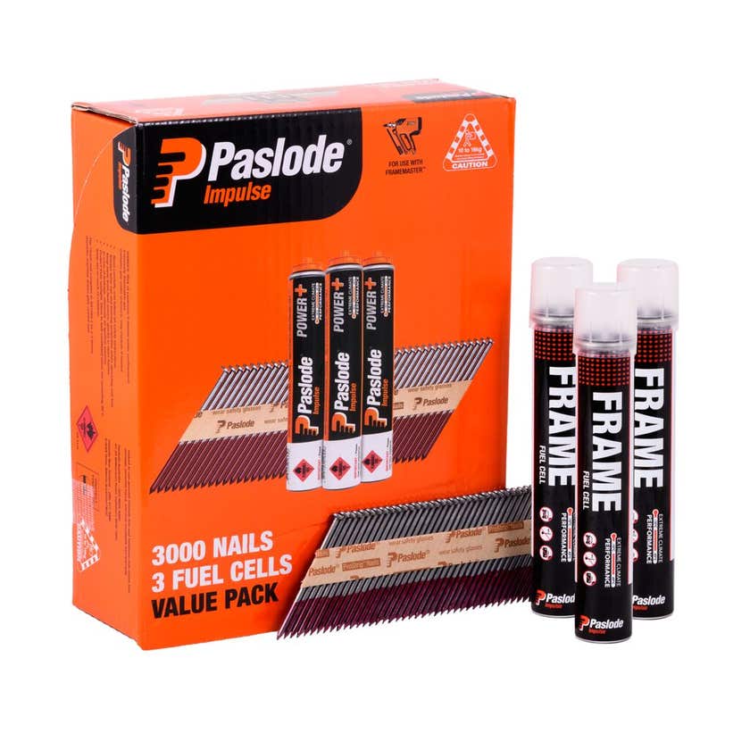 Paslode D-Head Framing Nails Bright 75 X 3.06mm Pkt 3000 W/G