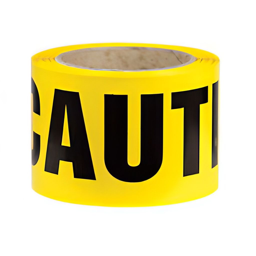 Barrier Tape Caution Yellow 75mm X 100m