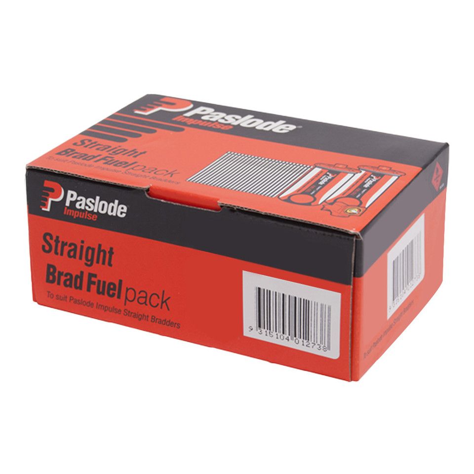 Paslode Impulse 50mm 14 Gauge Stainless Nd Straight Brad Box Of 2000 + 2 Fuel Cells - B20665