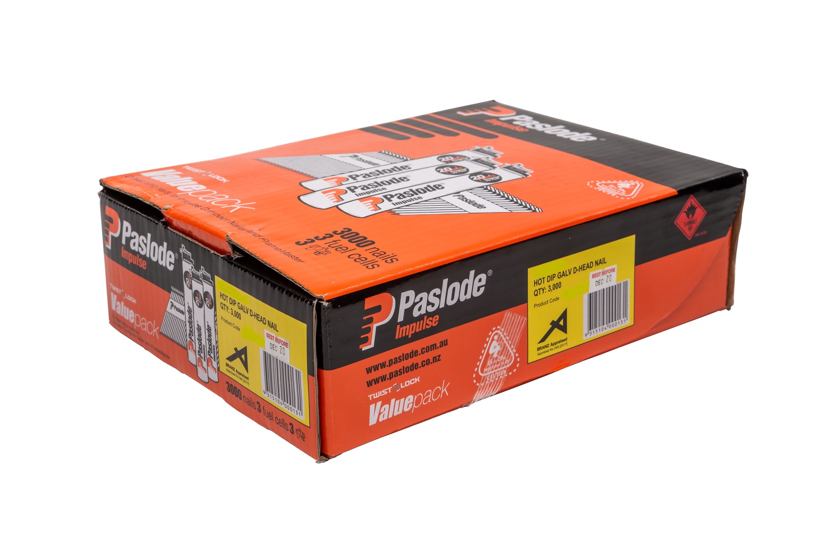 Paslode D-Head Framing Nails Galv 75 X 3.06mm Pkt 1000 W/G