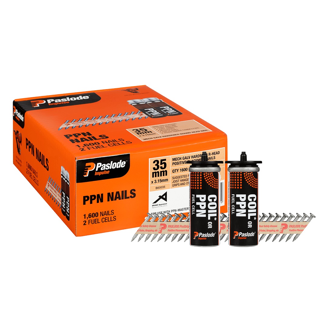 Paslode Impulse PPN Nails 35x3.15mm Galv Smooth Head Pk1600