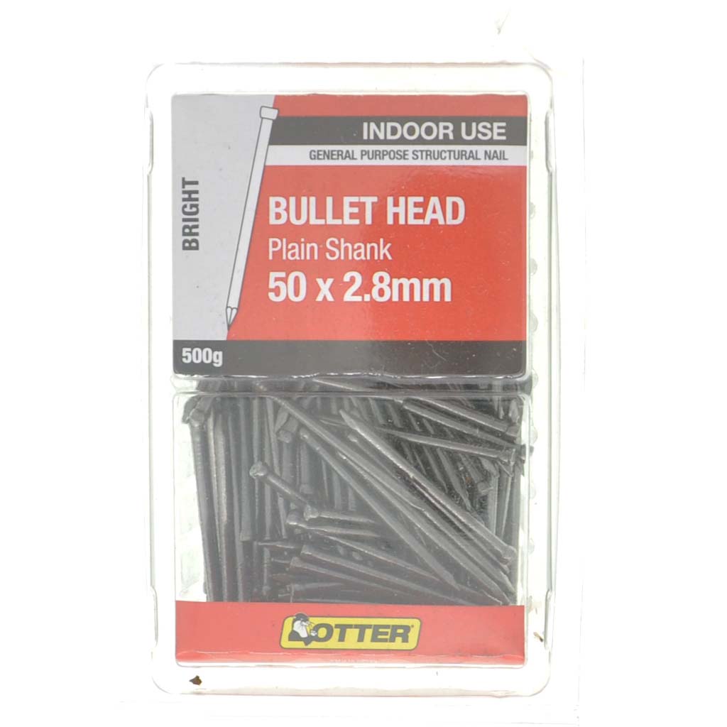 50 X 2.80 Bullet Head Nails Bright 500gr