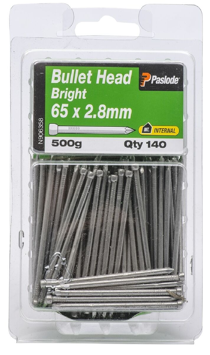 65 X 2.80 Bullet Head Nails Bright 500gr