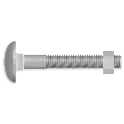 Bolt & Nut Mild Steel Galvanised Din 12 X 180