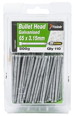 65 X 3.15 Bullet Head Nails Galvanised 500gr