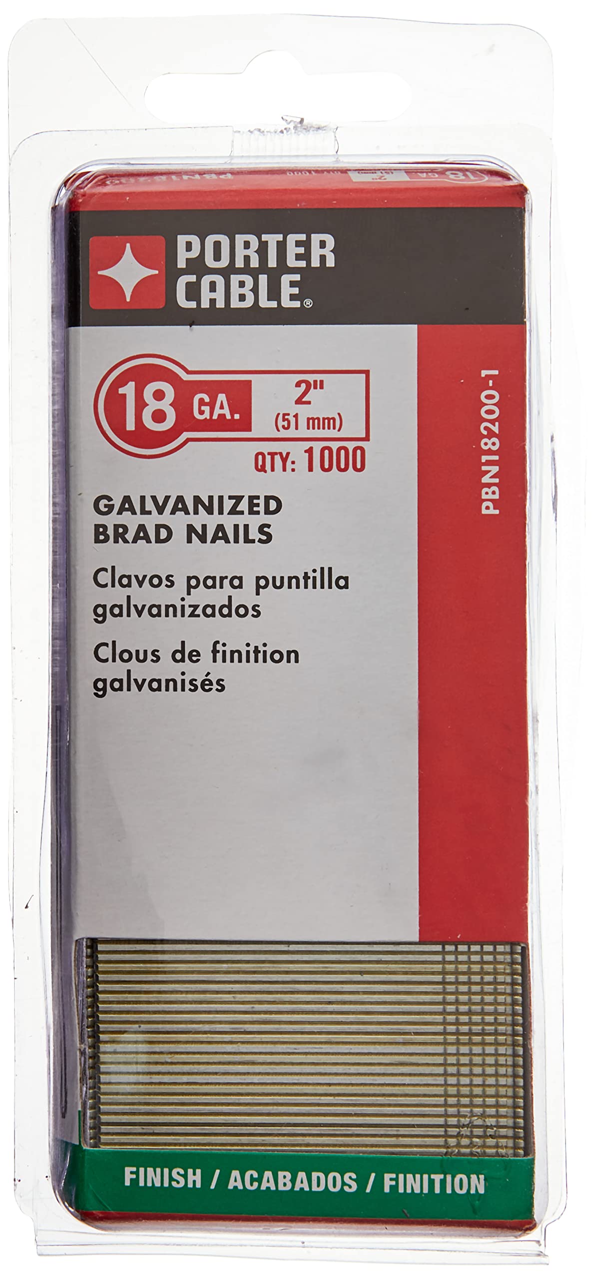 GUN NAILS C 100 BRADS GALV 25MM PK5000